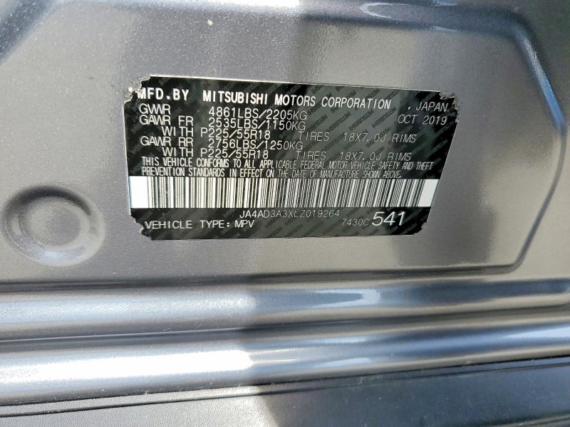 Aukcja sprzedaży 2020 Mitsubishi Outlander, vin: JA4AD3A3XLZ019264, numer aukcji: 55359986