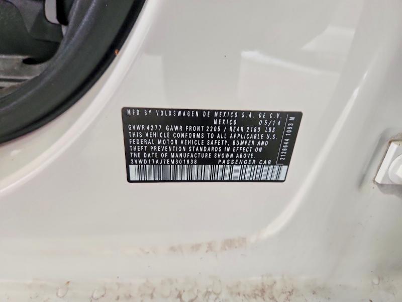 Aukcja sprzedaży 2014 Volkswagon Jetta, vin: 3VWD17AJ7EM301638, numer aukcji: 53799616