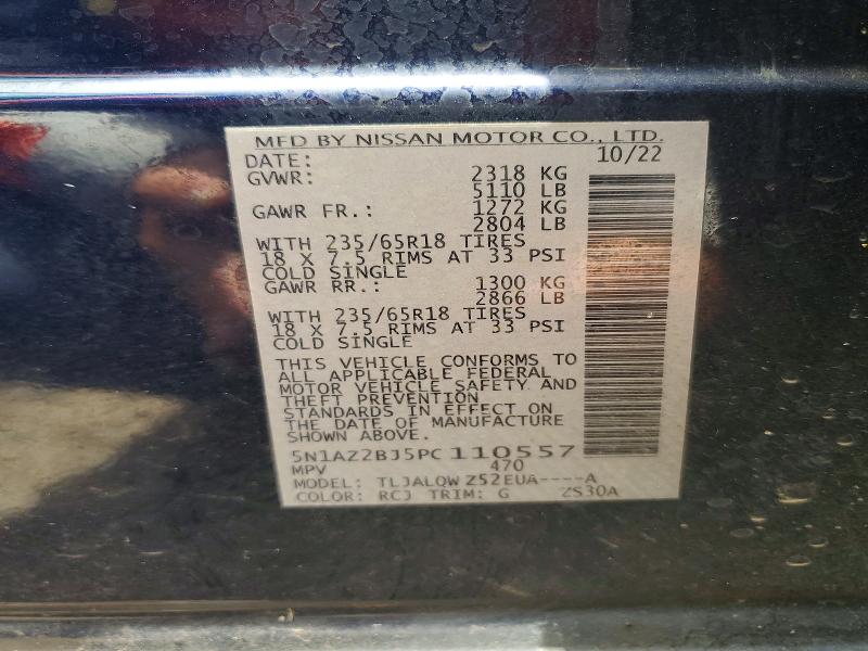 Продаж на аукціоні авто 2023 Nissan Murano, vin: 5N1AZ2BJ5PC110557, номер лоту: 53130056