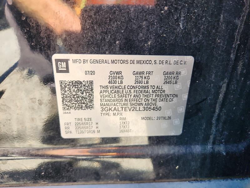 Aukcja sprzedaży 2020 Gmc Terrain, vin: 3GKALTEV2LL305450, numer aukcji: 52041646