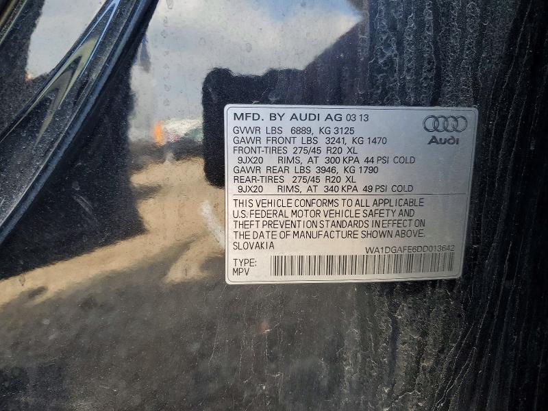 Продажа на аукционе авто 2013 Audi Q7, vin: WA1DGAFE6DD013642, номер лота: 54519226