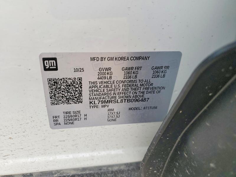 Продажа на аукционе авто 2026 Chevrolet Trailblazer, vin: KL79MRSL8TB096487, номер лота: 54228596