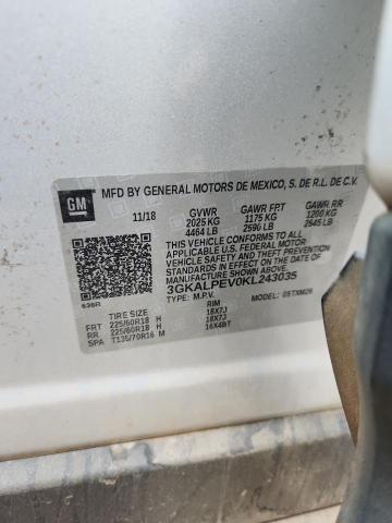 Aukcja sprzedaży 2019 Gmc Terrain, vin: 3GKALPEV0KL243035, numer aukcji: 53962366
