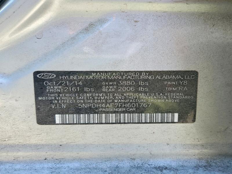 Продажа на аукционе авто 2015 Hyundai Elantra, vin: 5NPDH4AE7FH601767, номер лота: 53668416