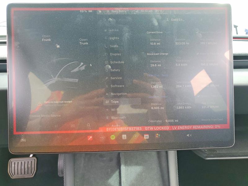 2025 Tesla Model 3 მანქანა იყიდება აუქციონზე, vin: 5YJ3E1EB1SF937183, აუქციონის ნომერი: 54960396