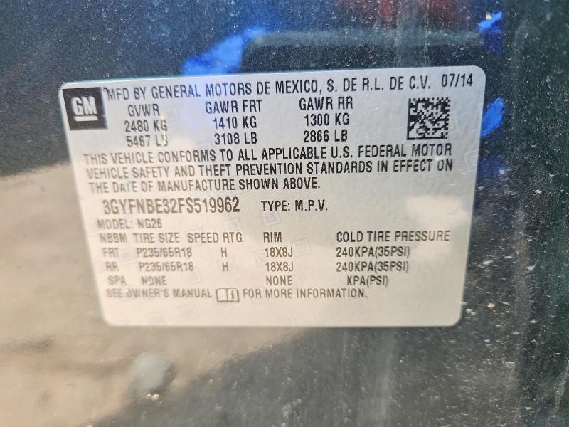 Продаж на аукціоні авто 2015 Cadillac Srx, vin: 3GYFNBE32FS519962, номер лоту: 53765436