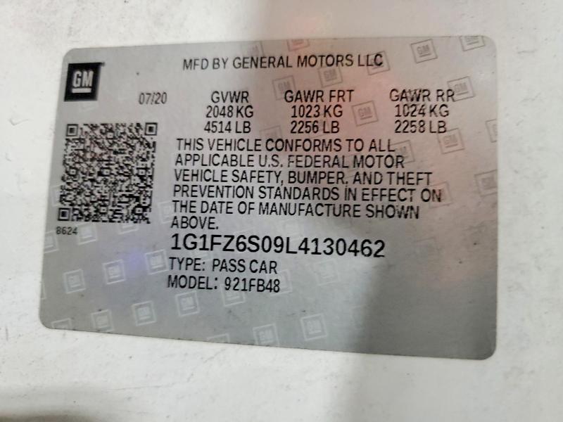 Продажа на аукционе авто 2020 Chevrolet Bolt Ev, vin: 1G1FZ6S09L4130462, номер лота: 53301636