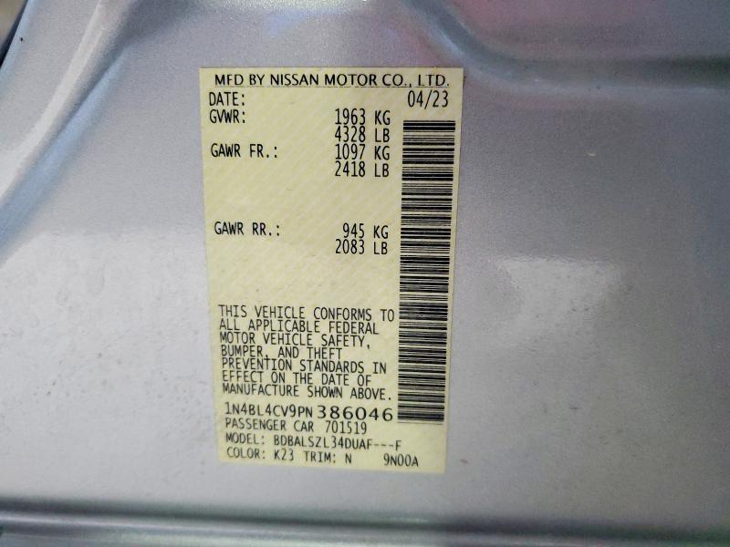 Aukcja sprzedaży 2023 Nissan Altima, vin: 1N4BL4CV9PN386046, numer aukcji: 54252486