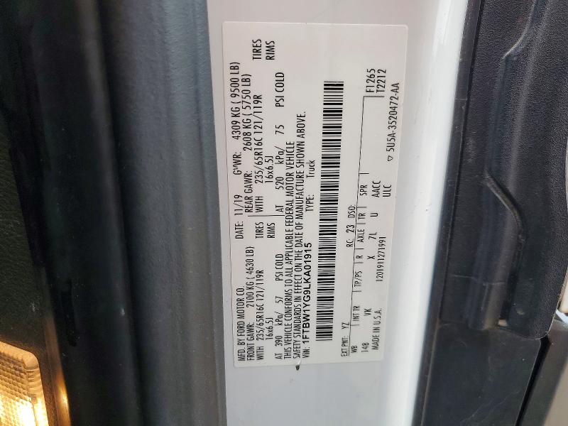 Продажа на аукционе авто 2020 Ford Transit, vin: 1FTBW1YG9LKA01915, номер лота: 54270726