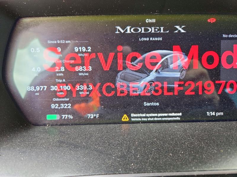 50768436 :رقم المزاد ، 5YJXCBE23LF219701 vin ، 2020 Tesla Model X مزاد بيع