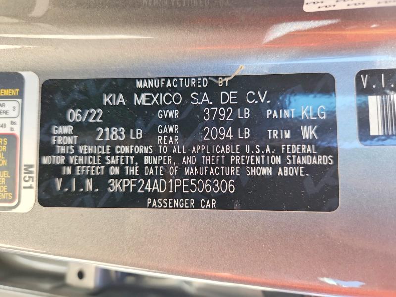 Продажа на аукционе авто 2023 Kia Forte, vin: 3KPF24AD1PE506306, номер лота: 53440466