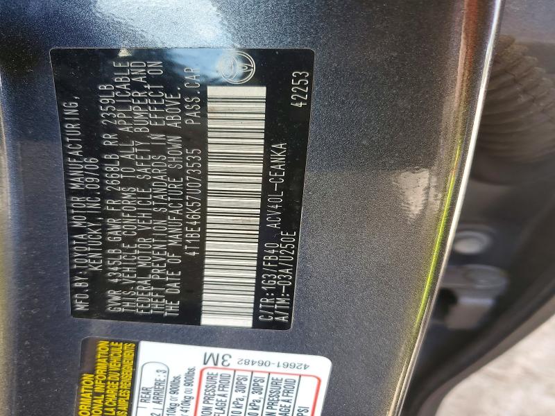 54298556 :رقم المزاد ، 4T1BE46K57U073535 vin ، 2007 Toyota Camry مزاد بيع