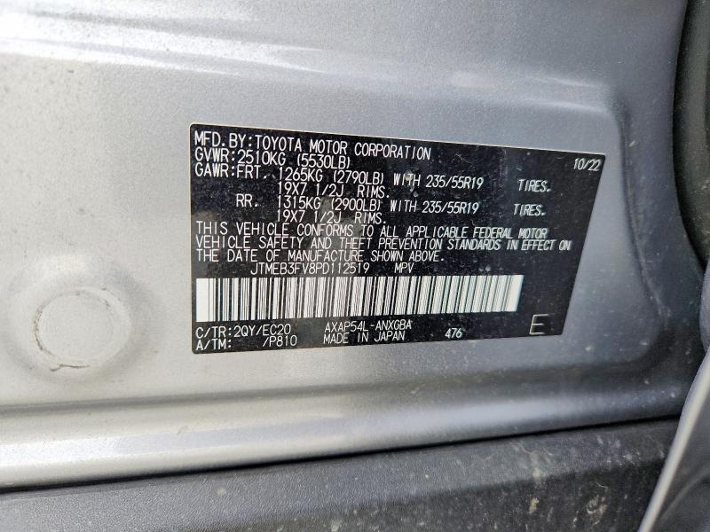 Aukcja sprzedaży 2023 Toyota Rav4 Prime, vin: JTMEB3FV8PD112519, numer aukcji: 55030846