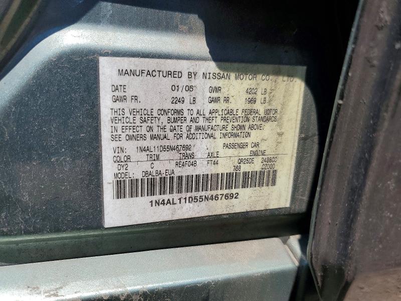 53711296 :رقم المزاد ، 1N4AL11D55N467692 vin ، 2005 Nissan Altima مزاد بيع