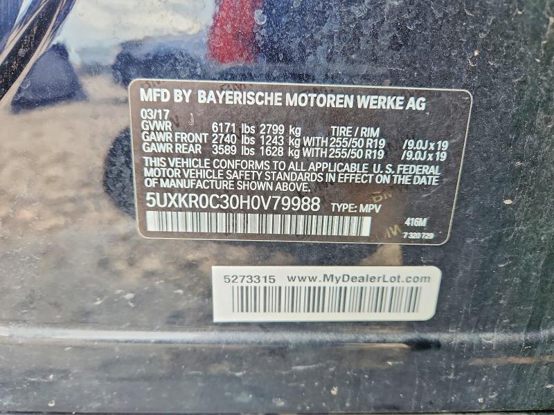 Продаж на аукціоні авто 2017 Bmw X5, vin: 5UXKR0C30H0V79988, номер лоту: 53600406