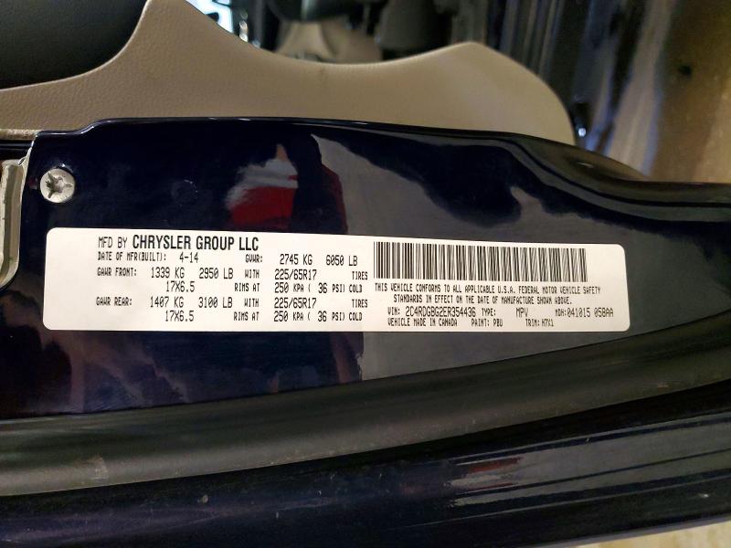 Aukcja sprzedaży 2014 Dodge Grand Caravan, vin: 2C4RDGBG2ER354436, numer aukcji: 52539326