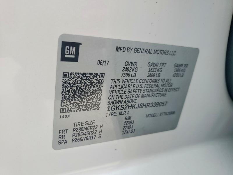 Продаж на аукціоні авто 2017 Gmc Yukon Xl, vin: 1GKS2HKJ8HR339057, номер лоту: 54711596