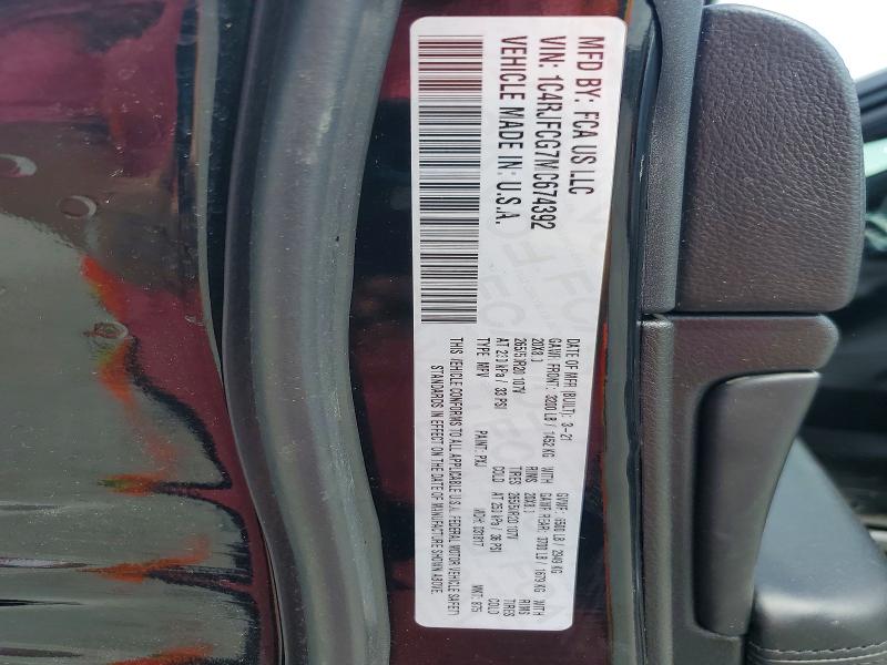 55220166 :رقم المزاد ، 1C4RJFCG7MC674392 vin ، 2021 Jeep Grand Cherokee مزاد بيع