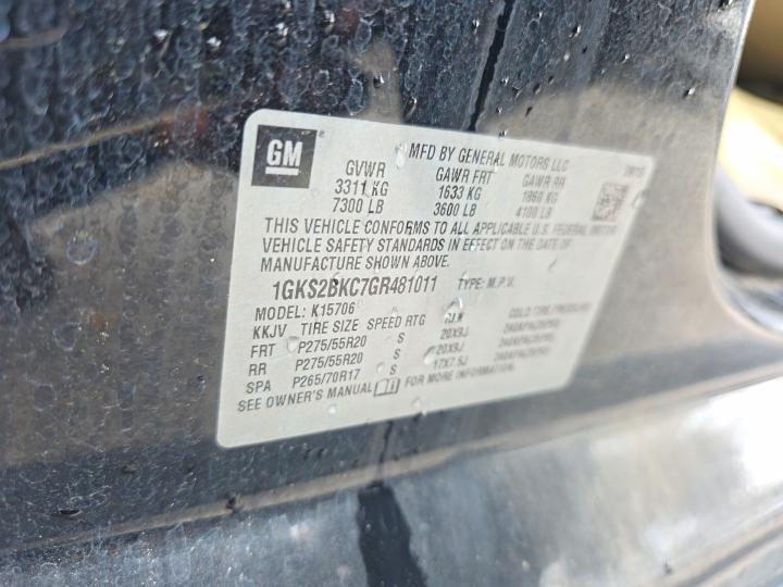 Продаж на аукціоні авто 2016 Gmc Yukon, vin: 1GKS2BKC7GR481011, номер лоту: 53798876