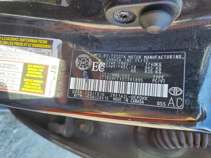 Продаж на аукціоні авто 2013 Toyota Corolla, vin: 2T1BU4EEXDC985895, номер лоту: 54983526