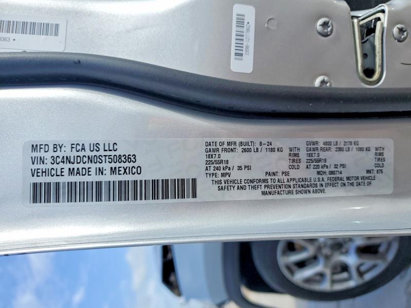 54689356 :رقم المزاد ، 3C4NJDCN0ST508363 vin ، 2025 Jeep Compass مزاد بيع
