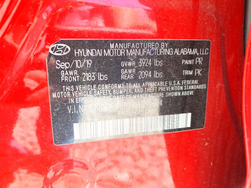 Aukcja sprzedaży 2020 Hyundai Elantra, vin: 5NPD84LF7LH535304, numer aukcji: 55226656