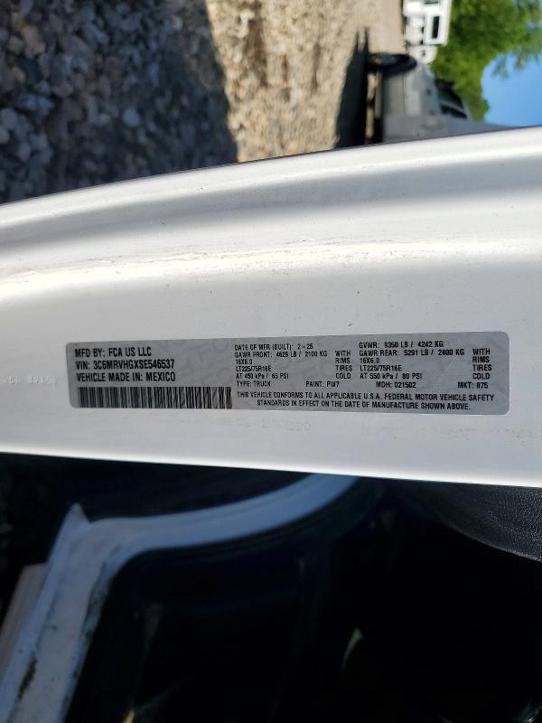 Aukcja sprzedaży 2025 Ram Promaster 3500, vin: 3C6MRVHGXSE546537, numer aukcji: 54401426