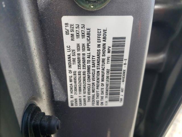 Aukcja sprzedaży 2018 Honda Cr-v, vin: 7FARW2H87JE061302, numer aukcji: 54559796