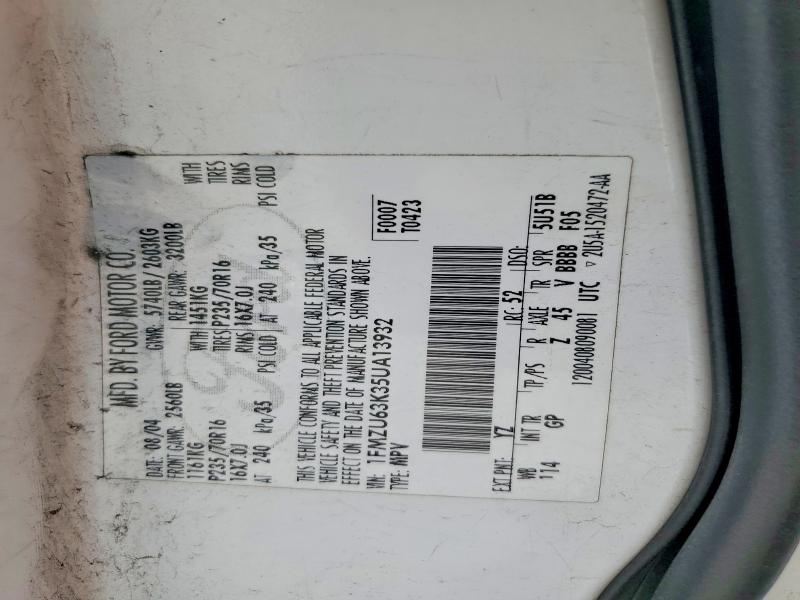 2005 Ford Expl 4d Eb მანქანა იყიდება აუქციონზე, vin: 1FMZU63K35UA13932, აუქციონის ნომერი: 55206336