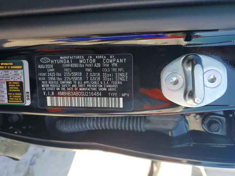 54087616 :رقم المزاد ، KM8HB3AB0SU216484 vin ، 2025 Hyundai Kona مزاد بيع