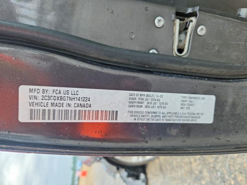 Aukcja sprzedaży 2022 Dodge Charger, vin: 2C3CDXBG7NH141224, numer aukcji: 53024876