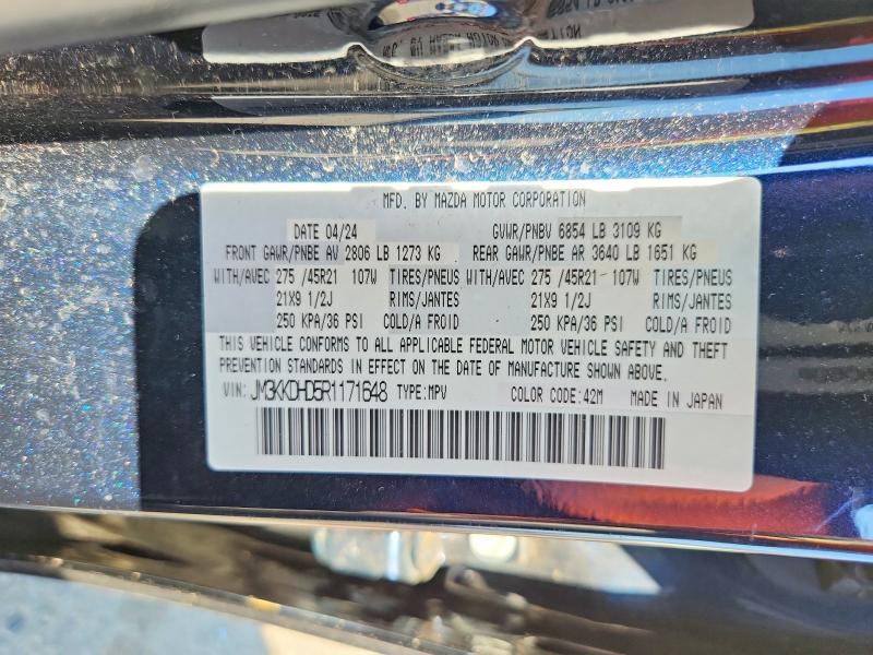 Продажа на аукционе авто 2024 Mazda Cx-90, vin: JM3KKDHD5R1171648, номер лота: 52485426