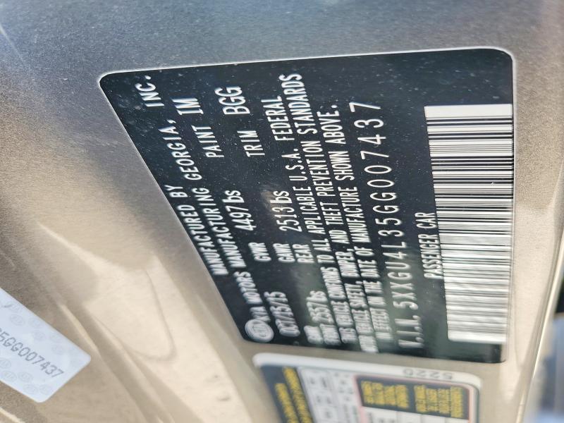 Aukcja sprzedaży 2016 Kia Optima, vin: 5XXGU4L35GG007437, numer aukcji: 53036856
