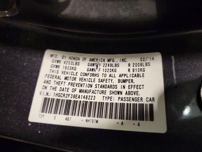 2014 Honda Accord მანქანა იყიდება აუქციონზე, vin: 1HGCR2F38EA148223, აუქციონის ნომერი: 55176546
