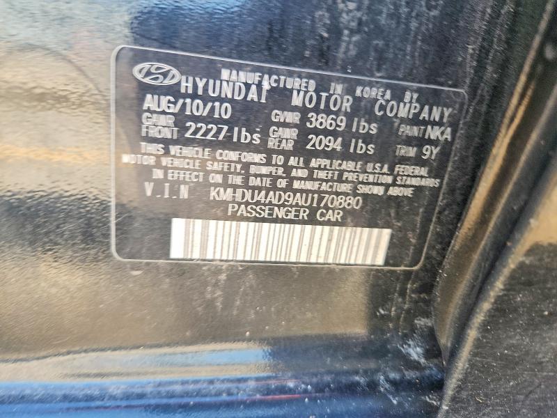 53042656 :رقم المزاد ، KMHDU4AD9AU170880 vin ، 2010 Hyundai Elantra مزاد بيع