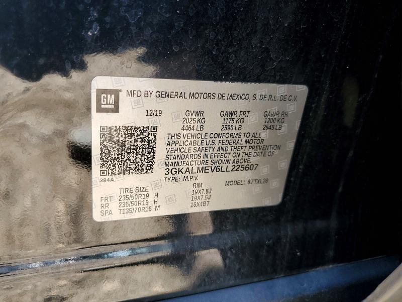 2020 Gmc Terrain მანქანა იყიდება აუქციონზე, vin: 3GKALMEV6LL225607, აუქციონის ნომერი: 52074836