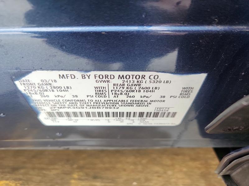 2018 Ford Edge მანქანა იყიდება აუქციონზე, vin: 2FMPK3G91JBB78932, აუქციონის ნომერი: 52595516