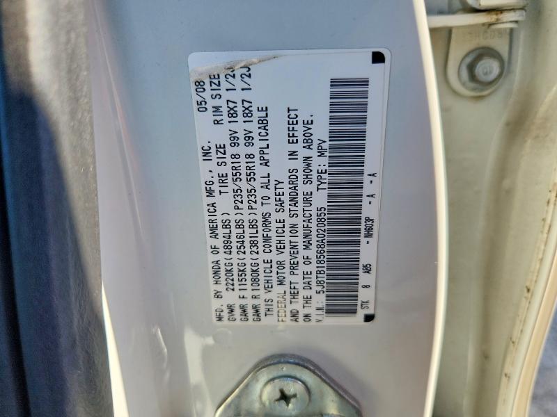 Продаж на аукціоні авто 2008 Acura Rdx, vin: 5J8TB18568A020855, номер лоту: 51494786