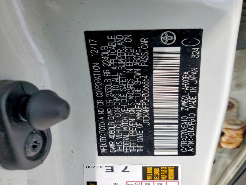 Продаж на аукціоні авто 2017 Toyota Prius Prime, vin: JTDKARFP0H3066864, номер лоту: 54176756