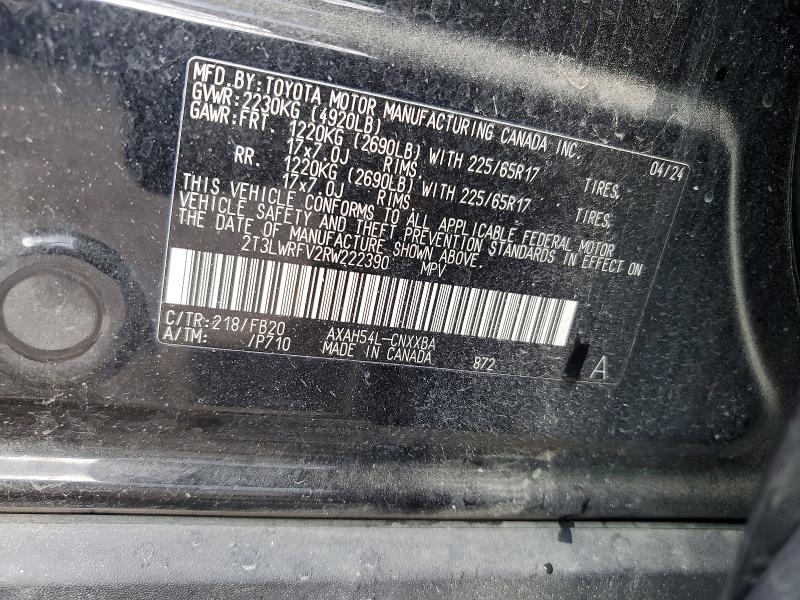 Aukcja sprzedaży 2024 Toyota Rav4 Hybrid, vin: 2T3LWRFV2RW222390, numer aukcji: 48322246