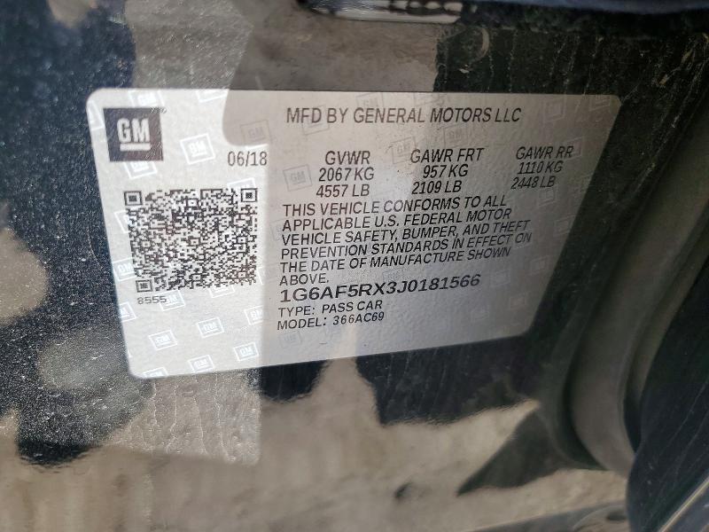 Продаж на аукціоні авто 2018 Cadillac Ats, vin: 1G6AF5RX3J0181566, номер лоту: 54782226