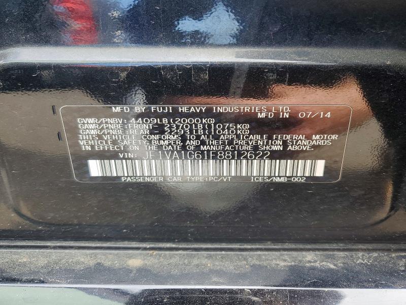 Продаж на аукціоні авто 2015 Subaru Wrx, vin: JF1VA1G61F8812622, номер лоту: 53636056