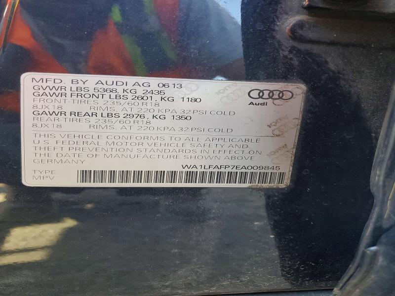 Aukcja sprzedaży 2014 Audi Q5, vin: WA1LFAFP7EA009845, numer aukcji: 54813346