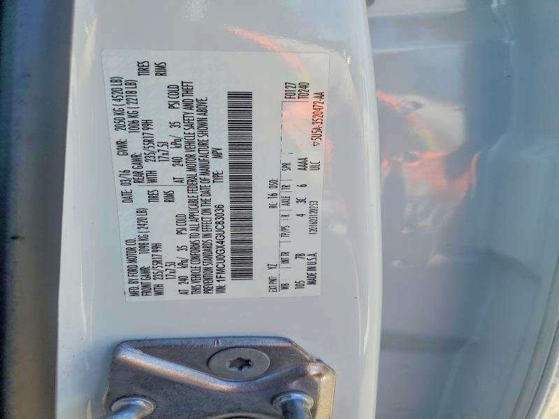 55570286 :رقم المزاد ، 1FMCU0GX4GUC83036 vin ، 2016 Ford Escape مزاد بيع