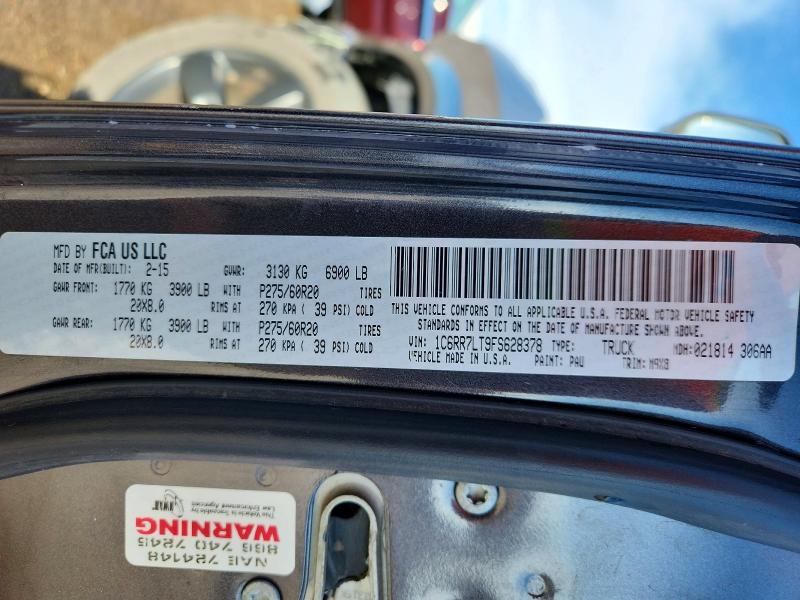 Продажа на аукционе авто 2015 Ram 1500, vin: 1C6RR7LT9FS628378, номер лота: 52097746