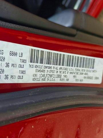 Продажа на аукционе авто 2015 Jeep Grand Cherokee, vin: 1C4RJFCM0FC112892, номер лота: 54525586