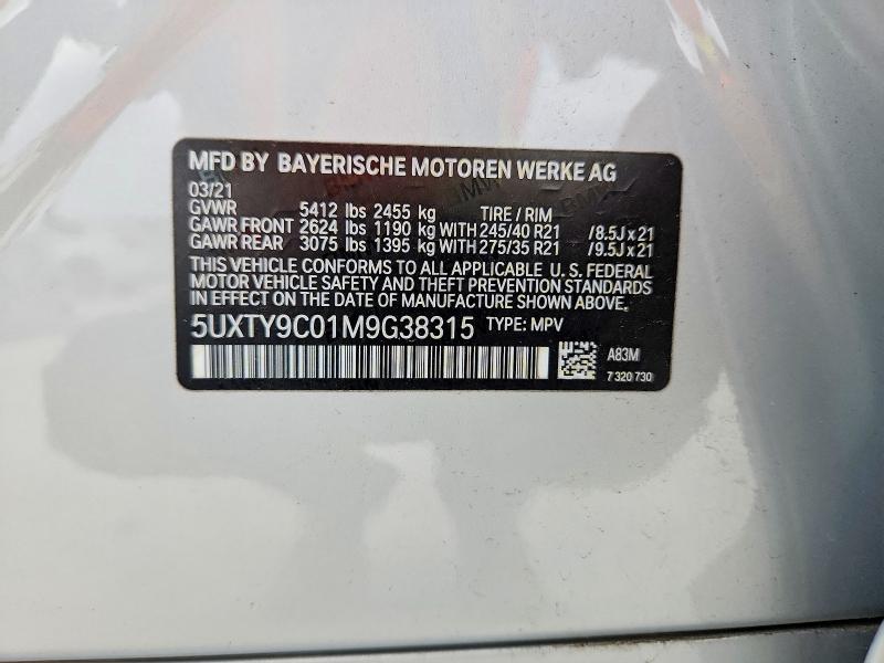 Продаж на аукціоні авто 2021 Bmw X3, vin: 5UXTY9C01M9G38315, номер лоту: 51309606
