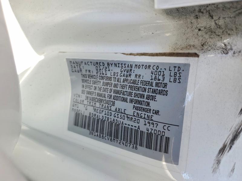 Продаж на аукціоні авто 2021 Nissan Sentra, vin: 3N1AB8CV8MY240738, номер лоту: 52153996