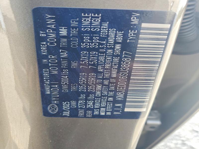 Продаж на аукціоні авто 2025 Hyundai Tucson, vin: KM8JEDD16SU385877, номер лоту: 52908386