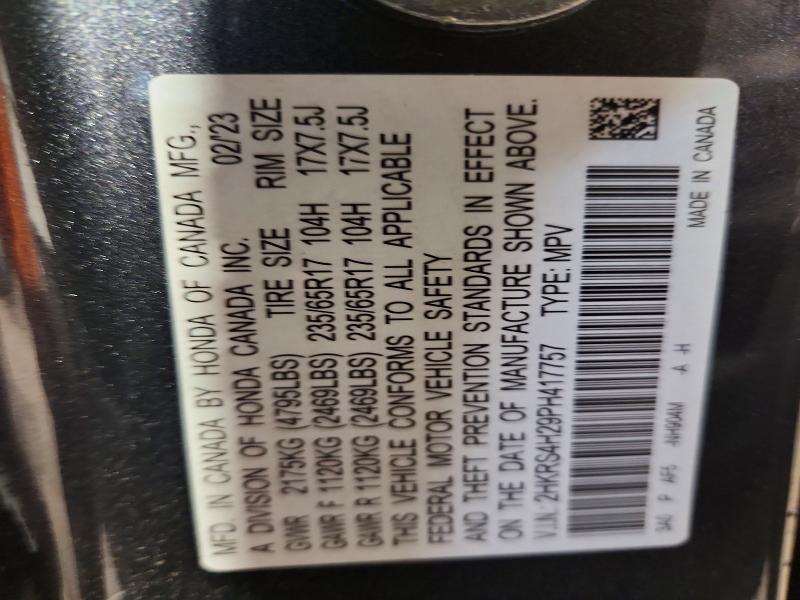 Aukcja sprzedaży 2023 Honda Cr-v, vin: 2HKRS4H29PH417757, numer aukcji: 54755776